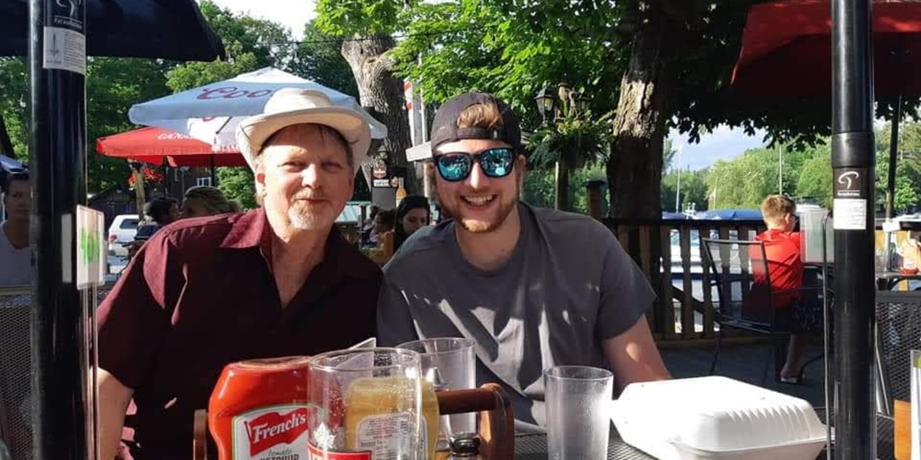 Kieran Coppens with his dad