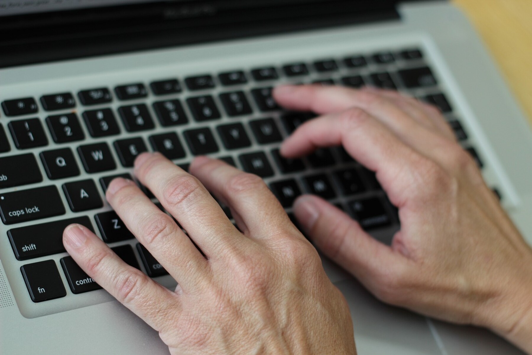 hands on keyboard