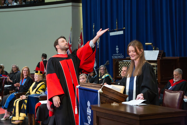 PhD student receives his degree during spring convocation 