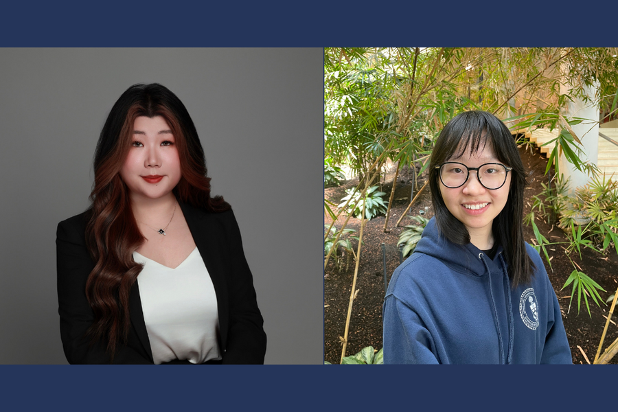 Michelle Wang (left) and Lilian Zhai (right)