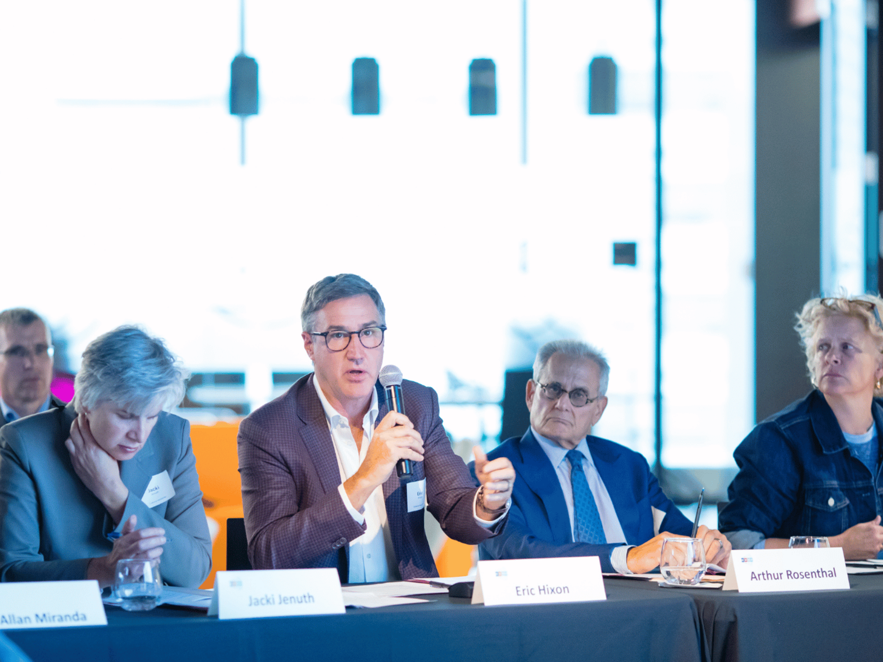 judging panel asks questons of participants