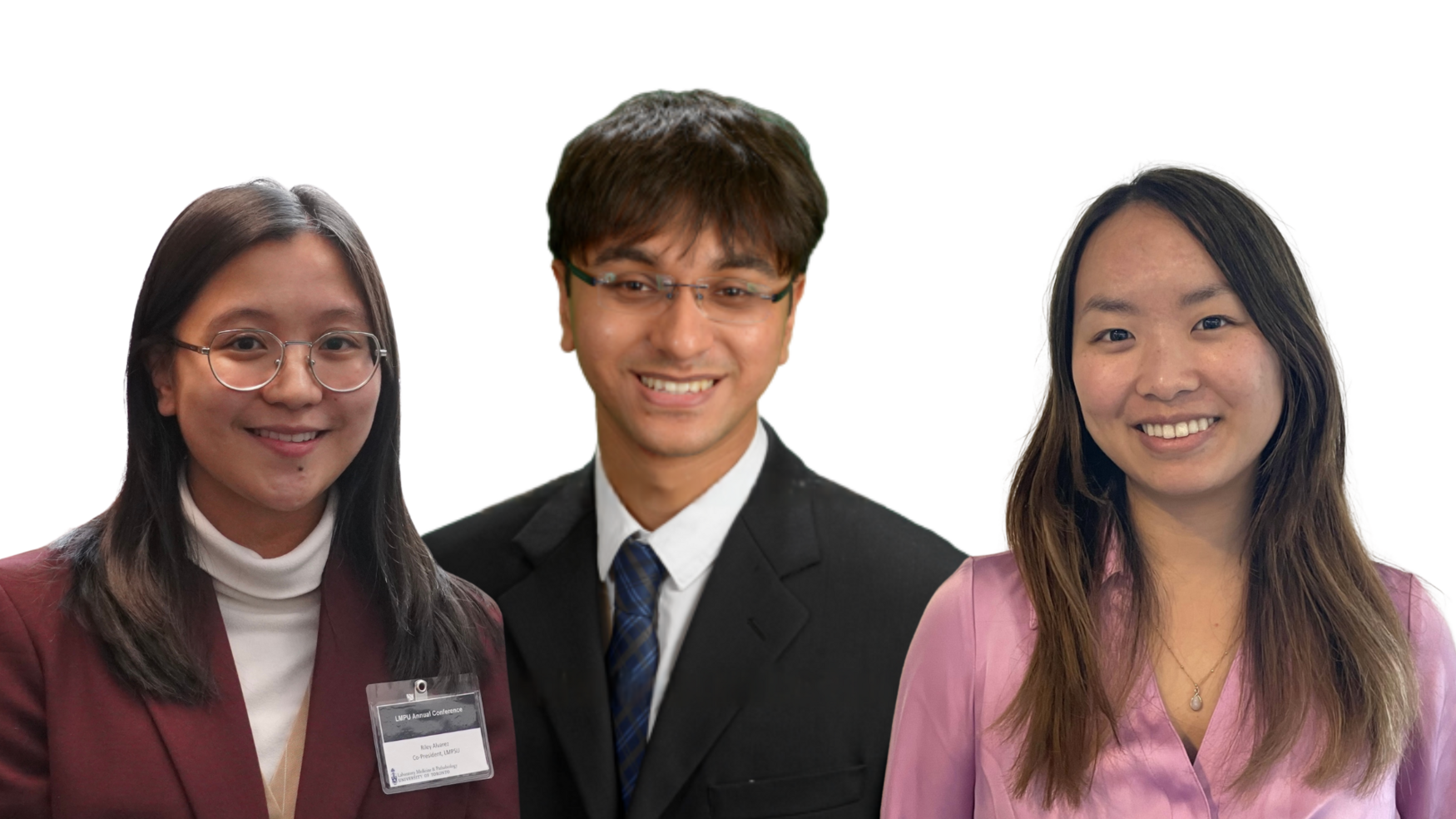 From left to right: Riley Alvarez, Raj Parekh and Emily Yuan