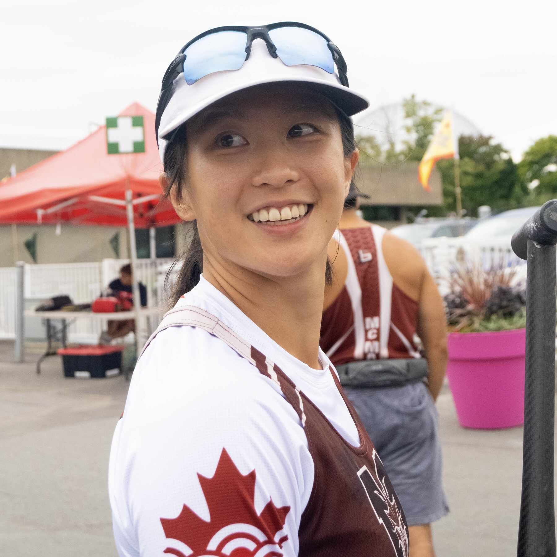 Samantha Li at a dragon boat championship